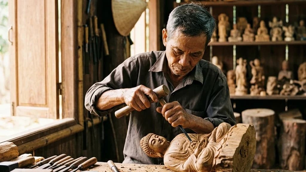 Nghệ Thuật Chạm Khắc Gỗ Thủ Công Việt Nam